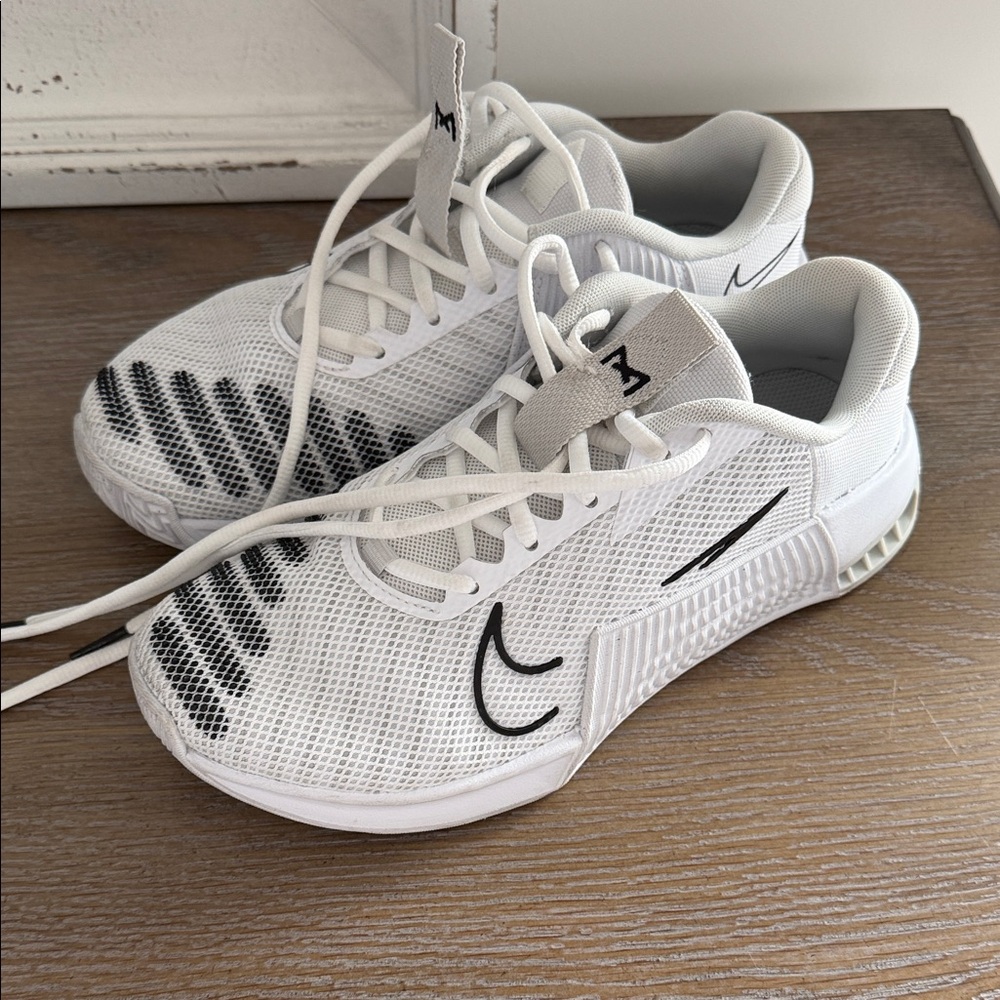 White and Black Athletic Sneakers